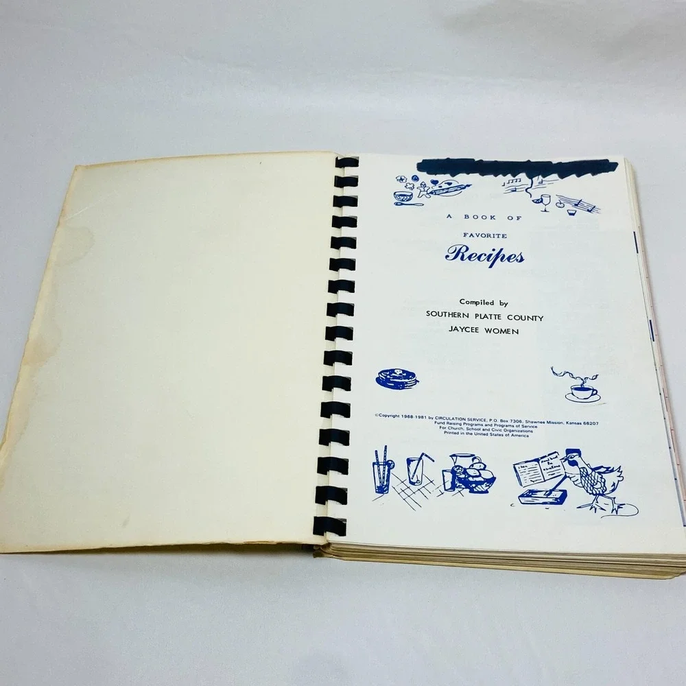 Vintage 1981 Kitchen Witchery Jaycee Women Platte County Cookbook Cook‎ Book